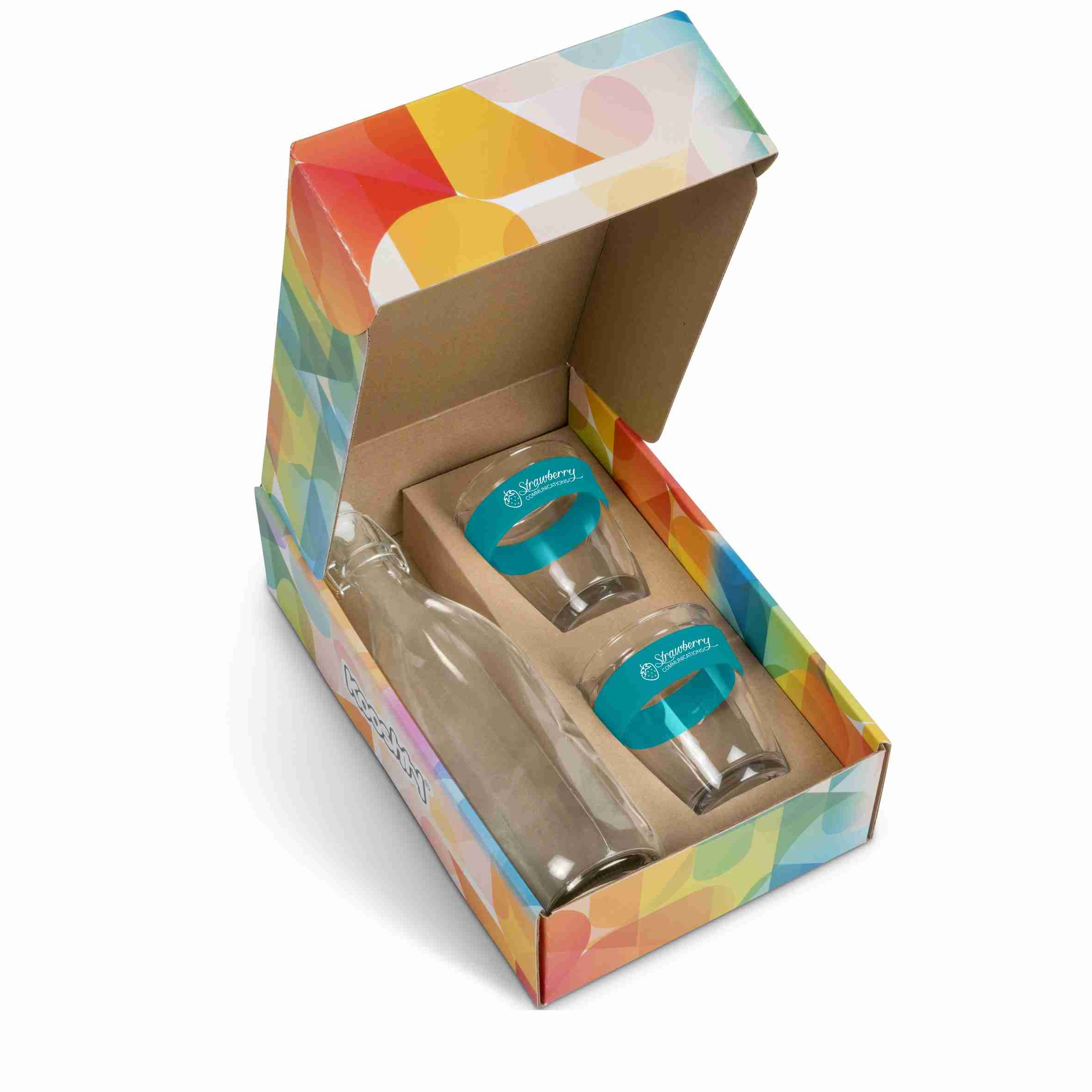 Transparent Drinking Set - 340ml-Drinkware Sets-Turquoise-TQ