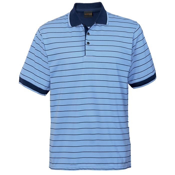 Lacoste Striped Golfer Sky/Navy / 3XL / Last Buy - Golf Shirts