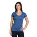 Ladies 150g Fashion Fit T-Shirt Ash Navy Melange / 3XL