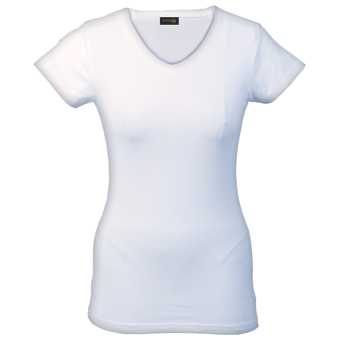 Ladies 170g Slim Fit V-Neck T-Shirt  White / XS / 