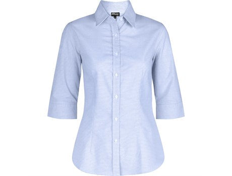 Ladies 3/4 Sleeve Earl Shirt - Sky Blue Only-