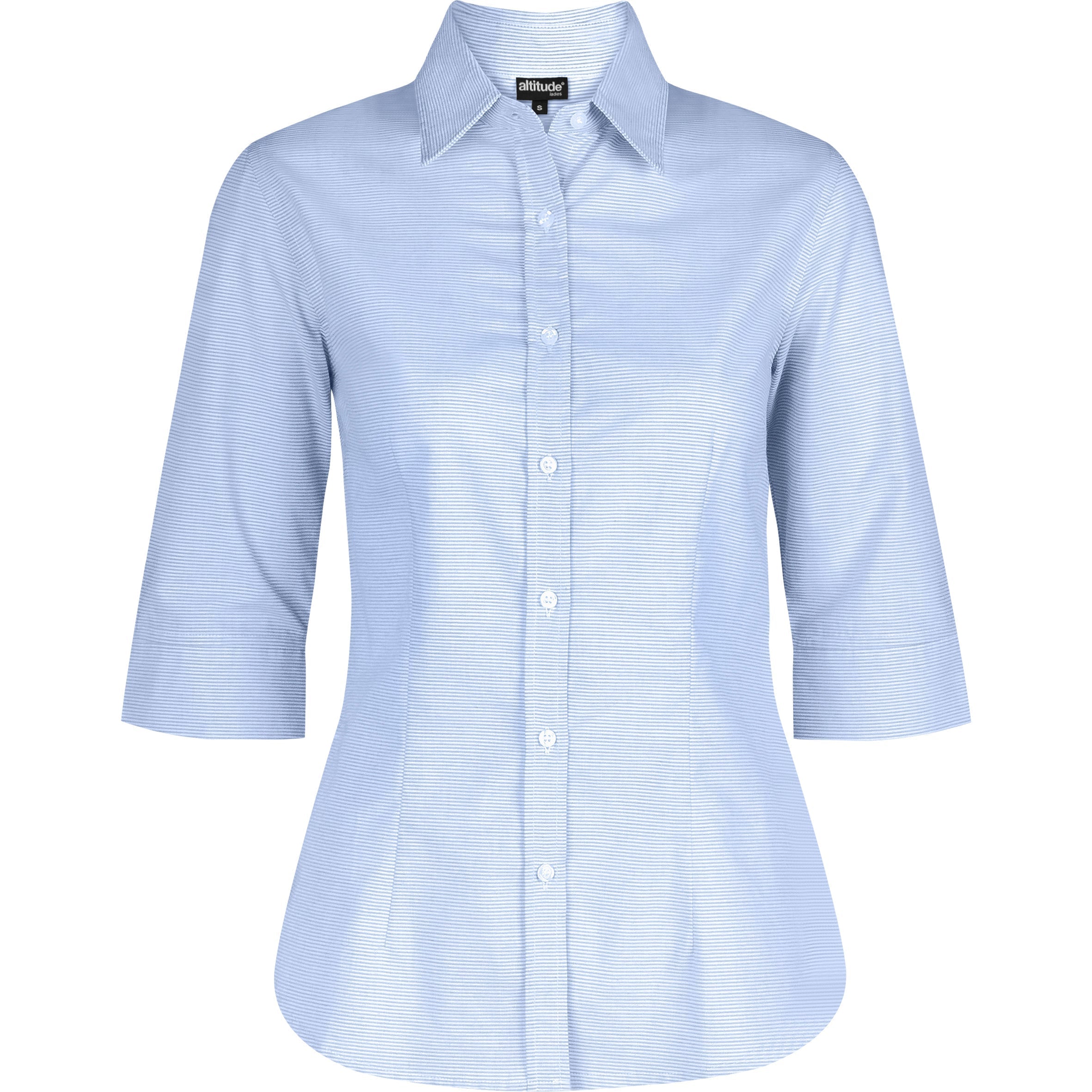 Ladies 3/4 Sleeve Earl Shirt - Sky Blue Only-