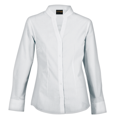 Ladies Barista Blouse Long Sleeve  White / SML / 