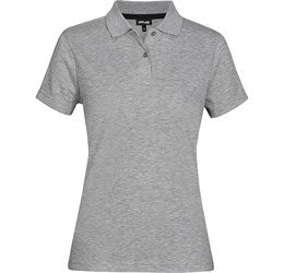 Ladies Bayside Golf Shirt - White Only-L-Grey-GY