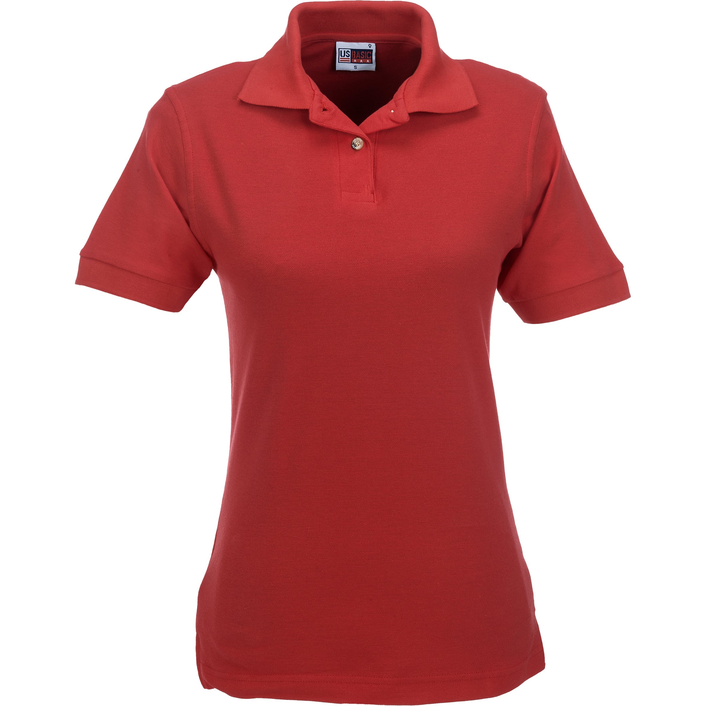 Ladies Boston Golf Shirt-L-Red-R