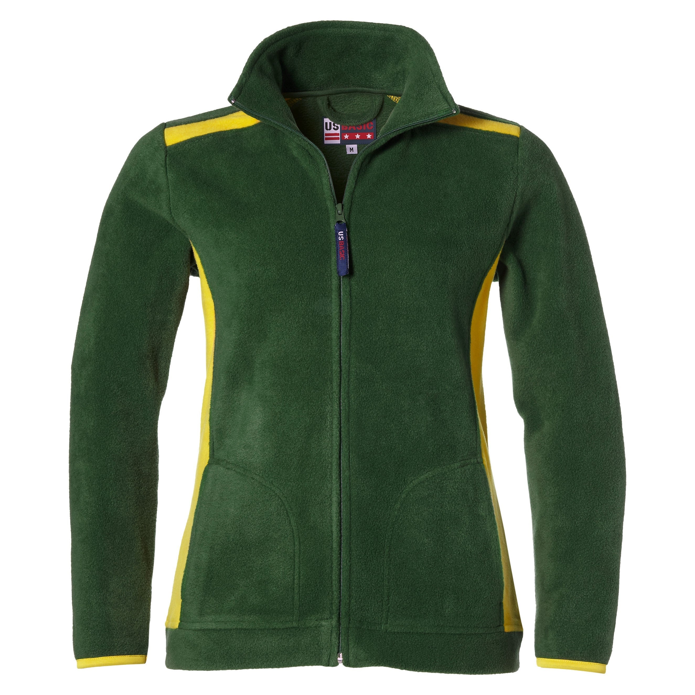 Ladies Brighton Fleece Jacket - Green Gold Only-L-Green and Gold-GG