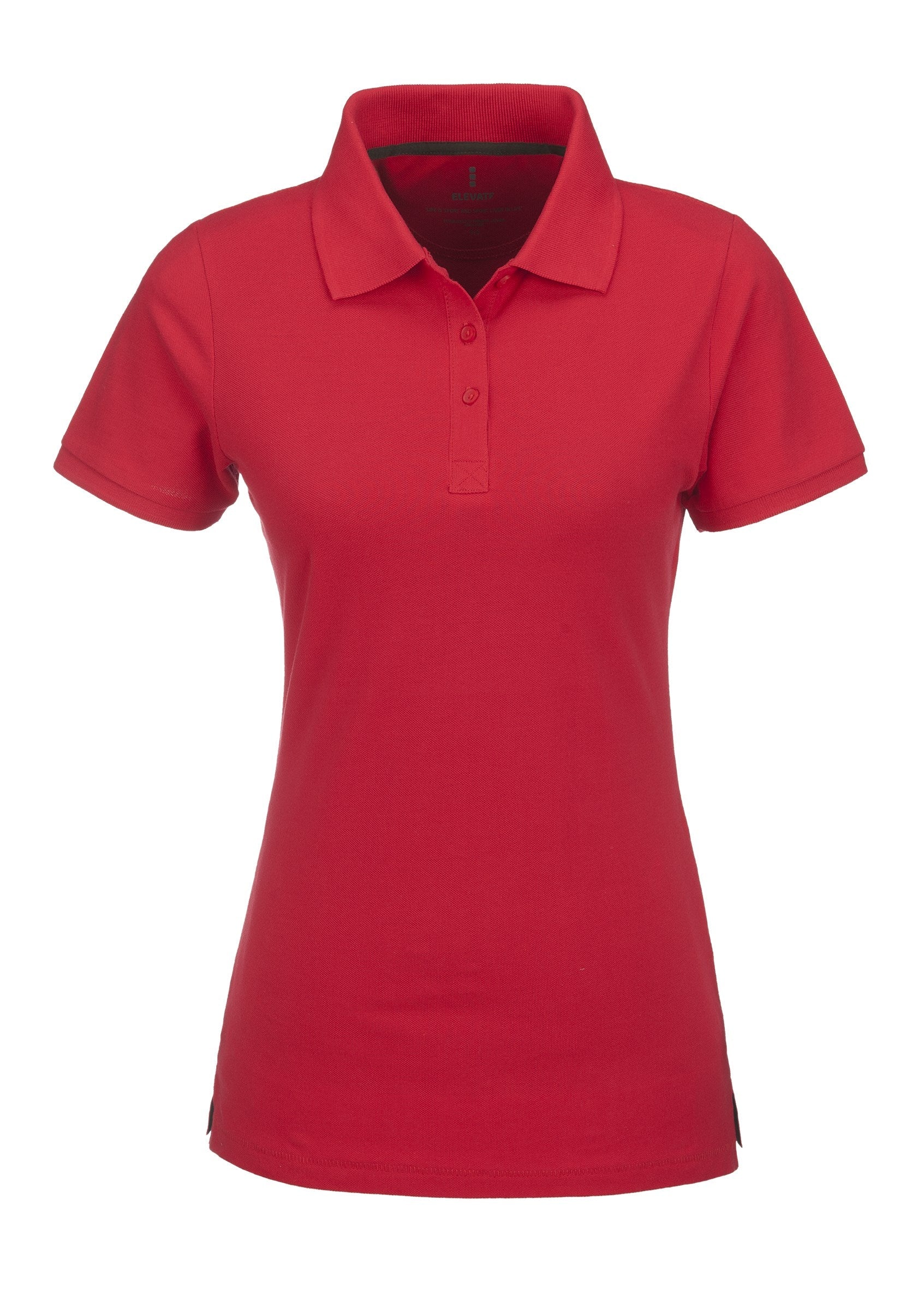 Ladies Calgary Golf Shirt - White Only-L-Red-R