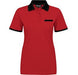 Ladies Caliber Golf Shirt-L-Red-R