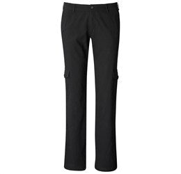 Ladies Cargo Pants-28-Black-BL