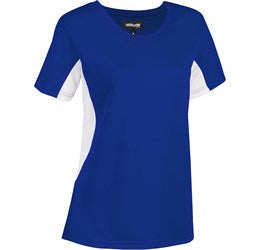 Ladies Championship T-Shirt - White Only-L-Royal Blue-RB