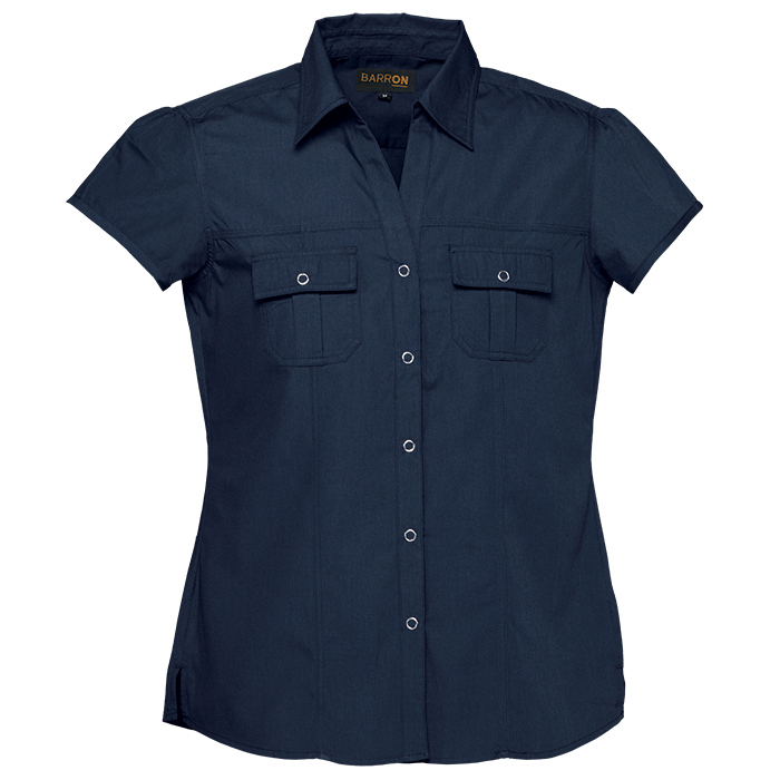 Ladies City Blouse  Navy / SML / Regular - 