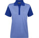 Ladies Crossfire Melange Golf Shirt-L-Blue-BU