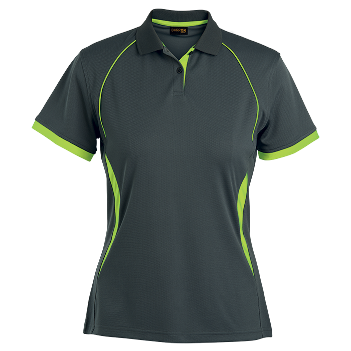 Ladies Derby Golfer Grey/Lime / SML / Regular - Golf Shirts