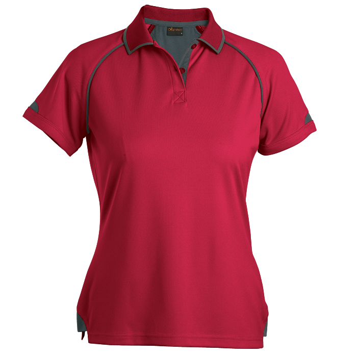 Ladies Felton Golfer Red/Charcoal / XS / Regular - Golf Shirts