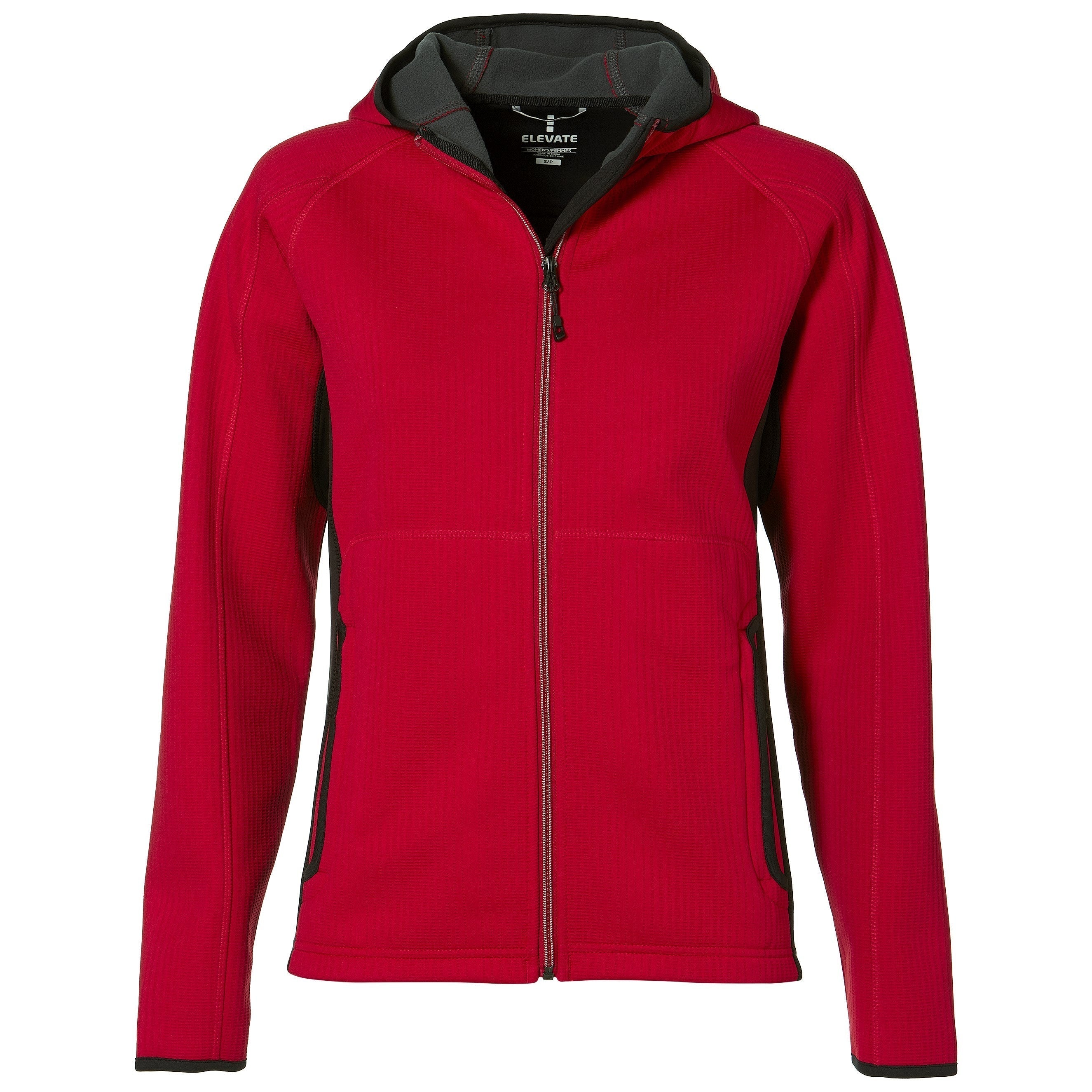 Ladies Ferno Bonded Knit Jacket - Blue Only-L-Red-R