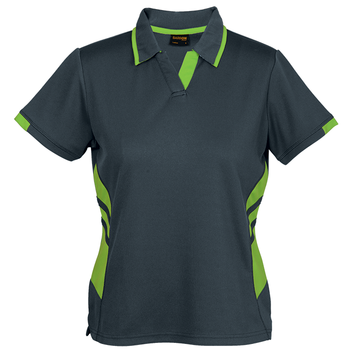 Ladies Focus Golfer Charcoal/Lime / LAR / Last Buy - Golf Shirts
