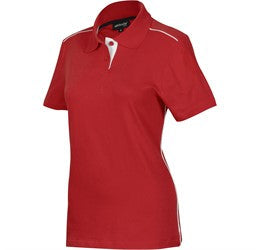 Ladies Galway Golf Shirt-L-Red-R
