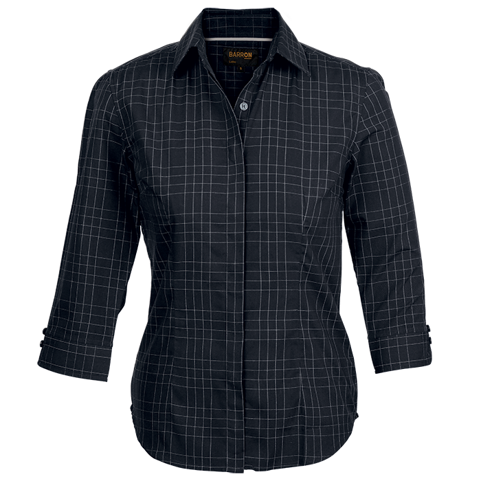 Ladies Hamilton Check Blouse - Shirts-Corporate