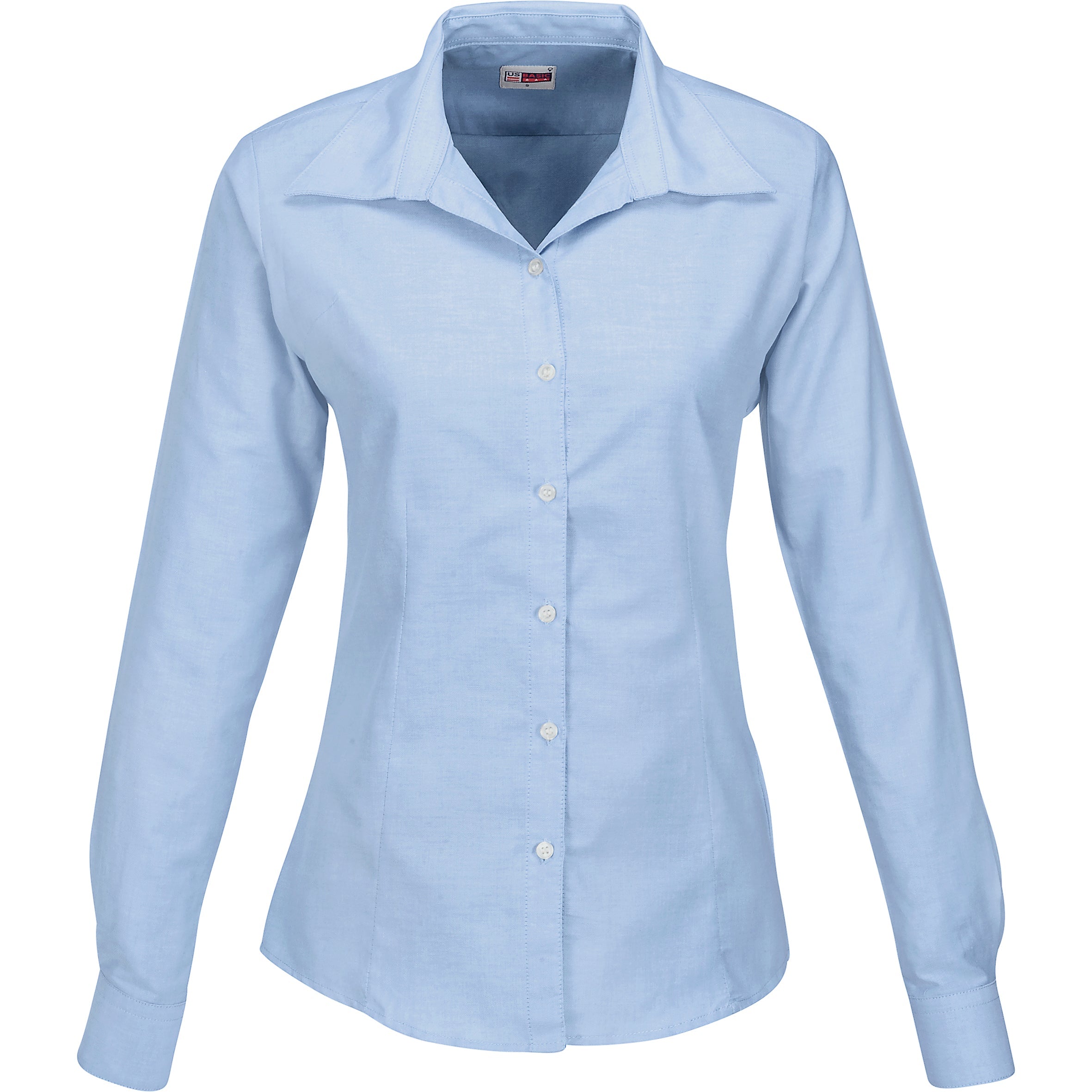 Ladies Long Sleeve Aspen Shirt-L-Blue-BU