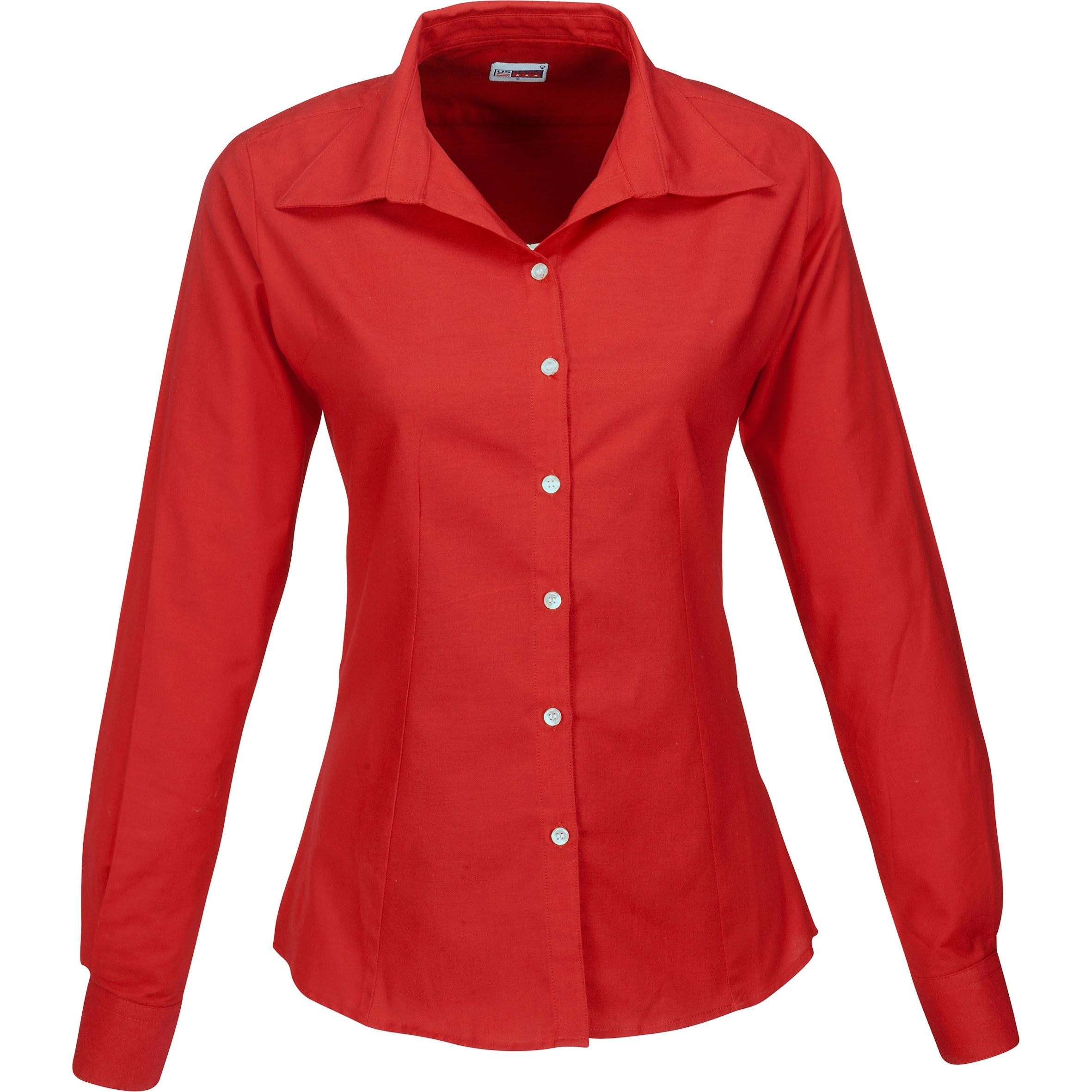 Ladies Long Sleeve Aspen Shirt-L-Red-R
