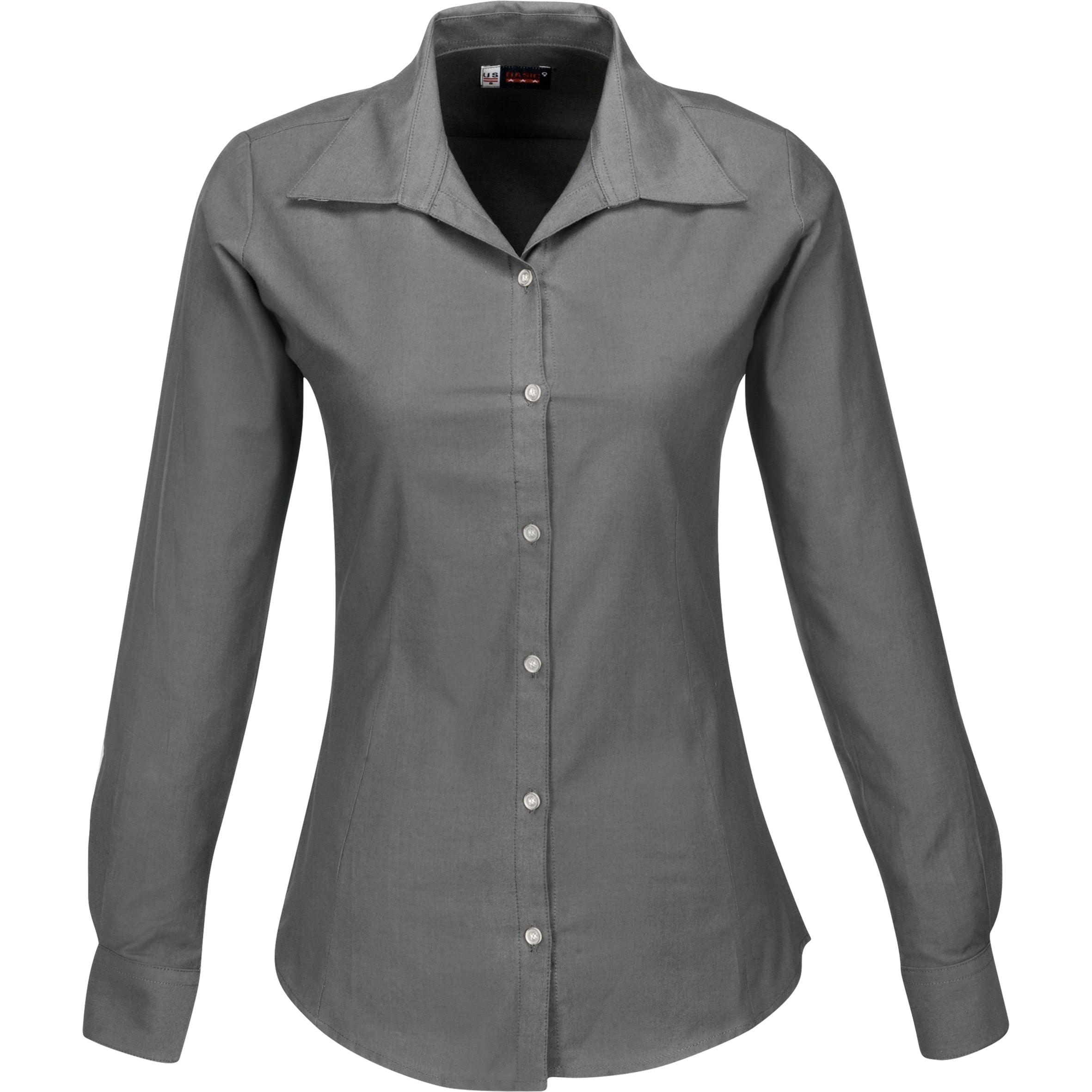 Ladies Long Sleeve Aspen Shirt-L-Grey-GY
