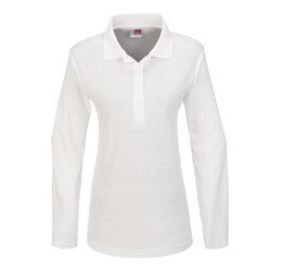 Ladies Long Sleeve Boston Golf Shirt - Black Only-