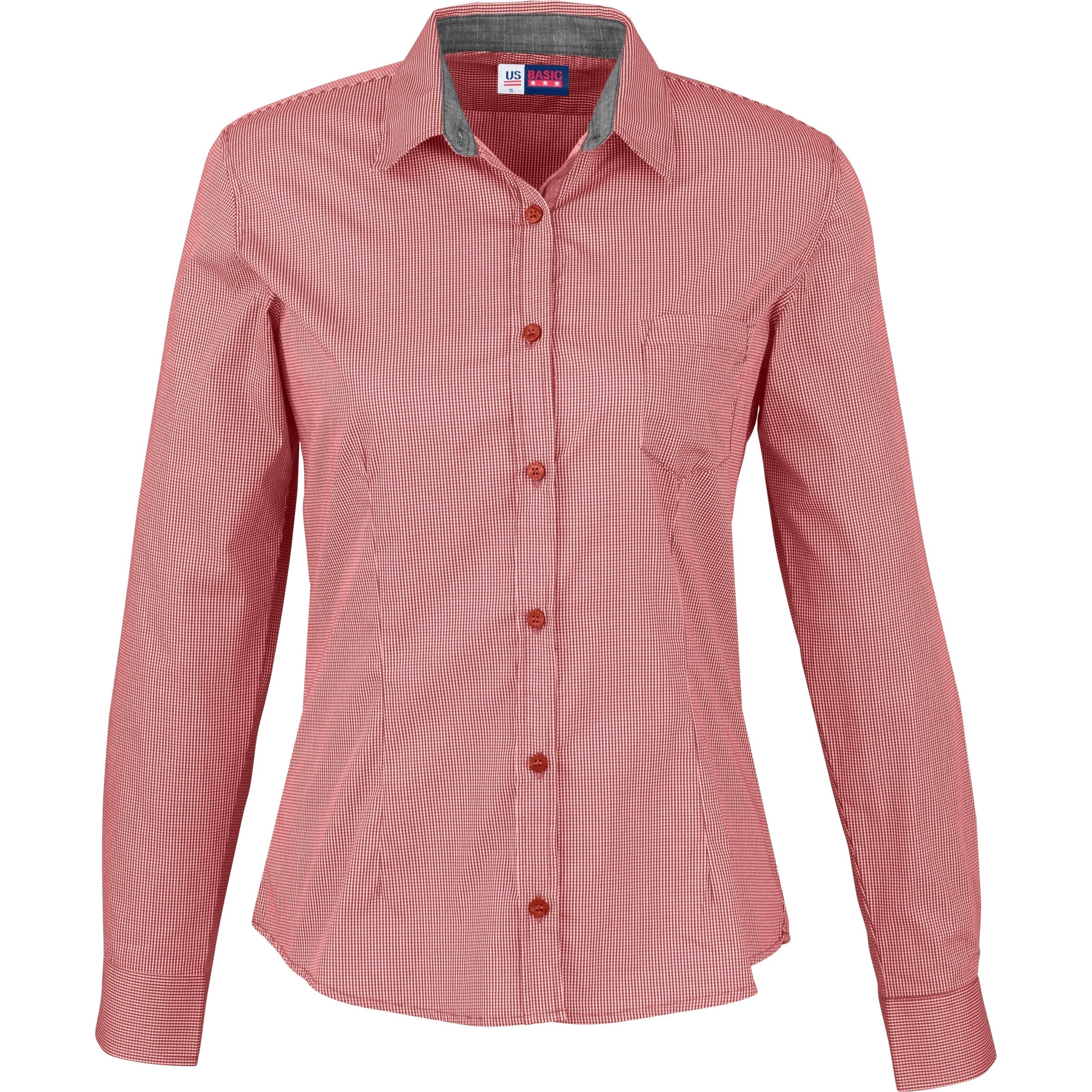 Ladies Long Sleeve Coventry Shirt-L-Red-R