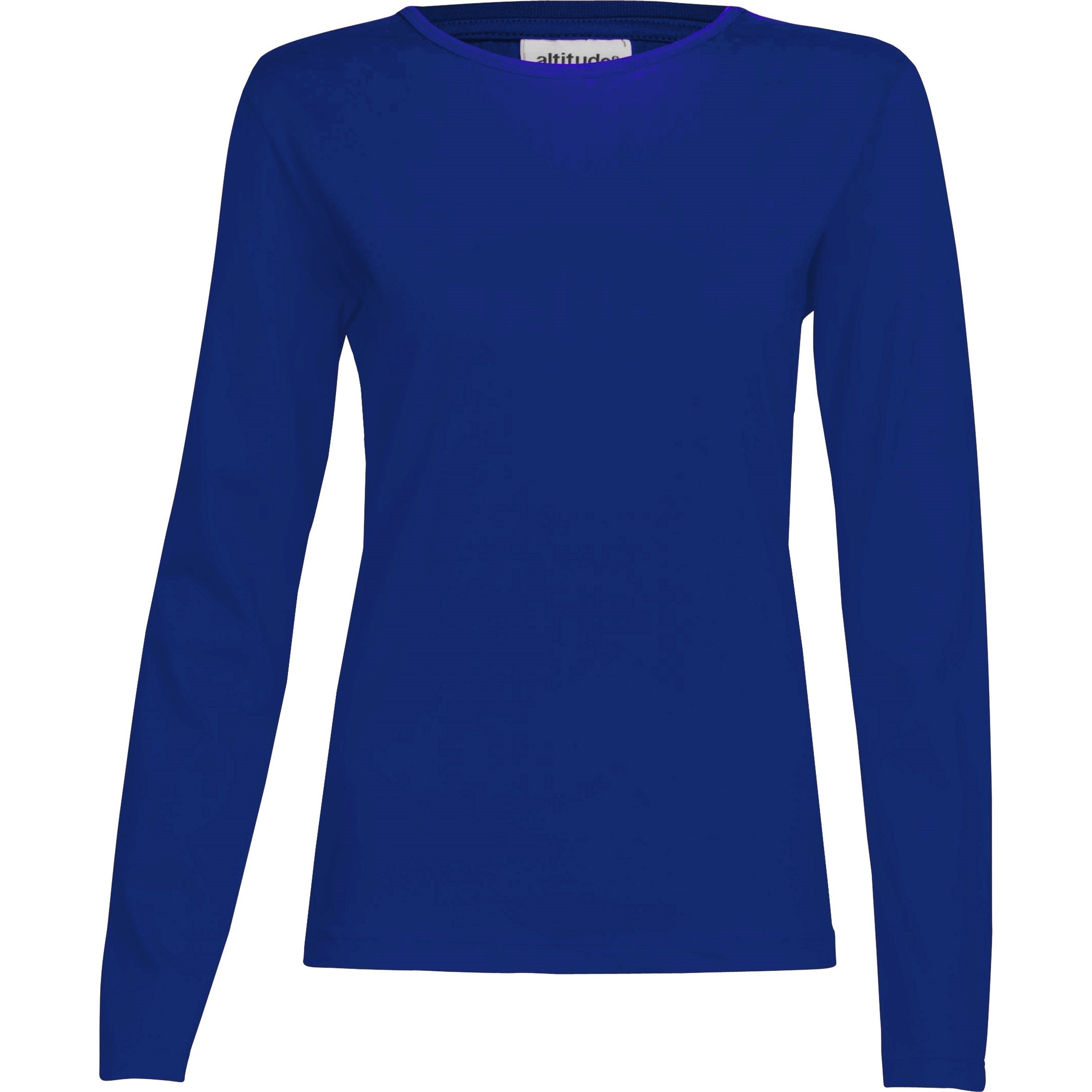 Ladies Long Sleeve Creative T-Shirt - Royal Blue Only-Shirts & Tops-2XL-Royal Blue-RB