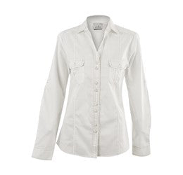 Ladies Long Sleeve Inyala Shirt - White Only-2XL-Off White-OW