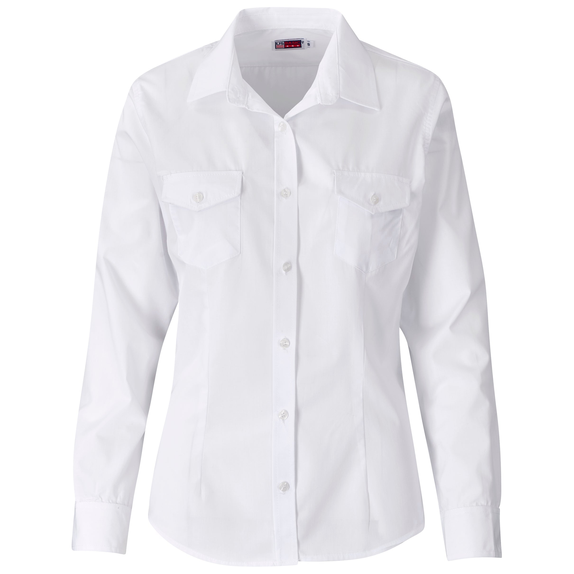 Ladies Long Sleeve Kensington Shirt-2XL-White-W