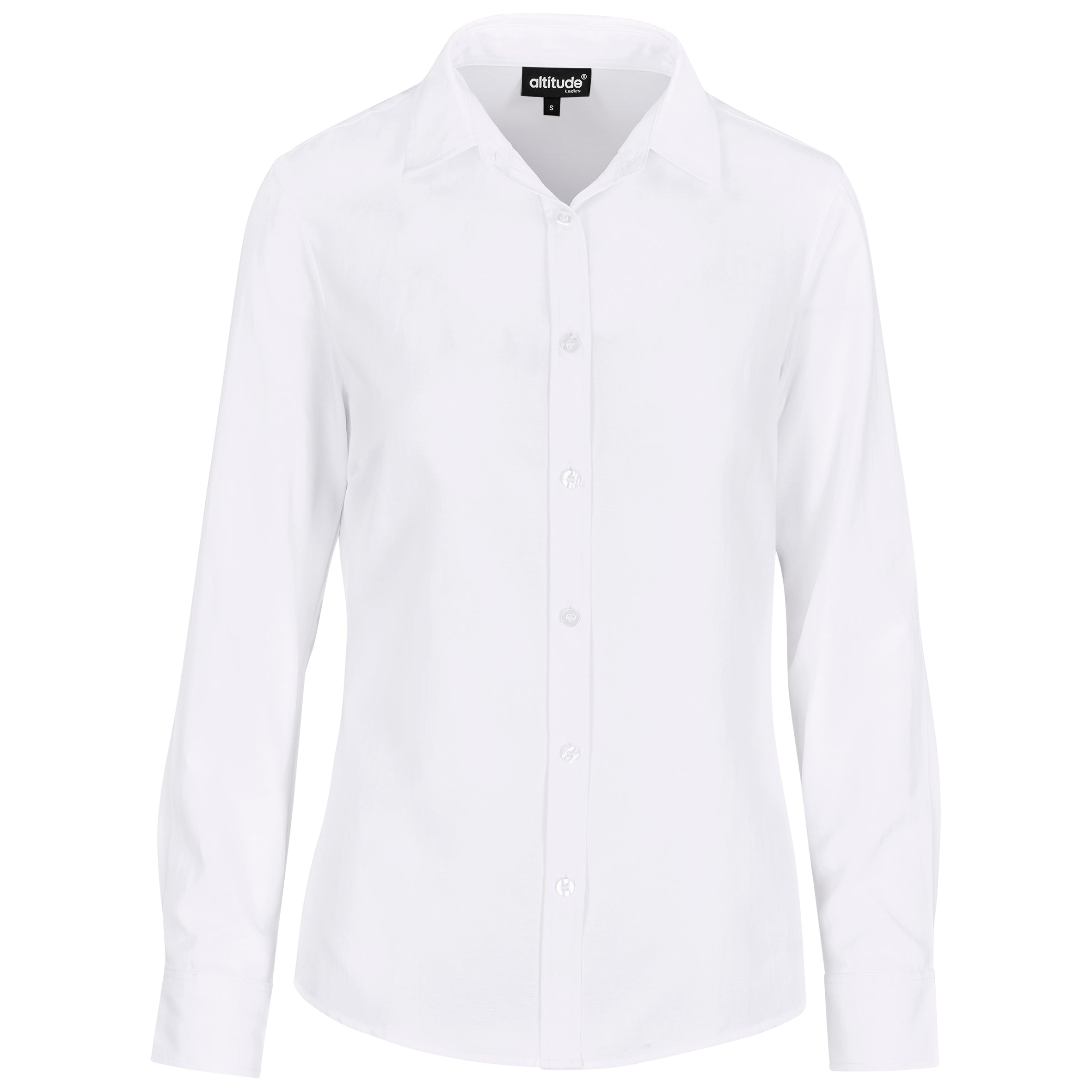 Ladies Long Sleeve Oxford Shirt 2XL / White / W