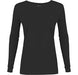 Ladies Long Sleeve All Star T-Shirt-L-Black-BL