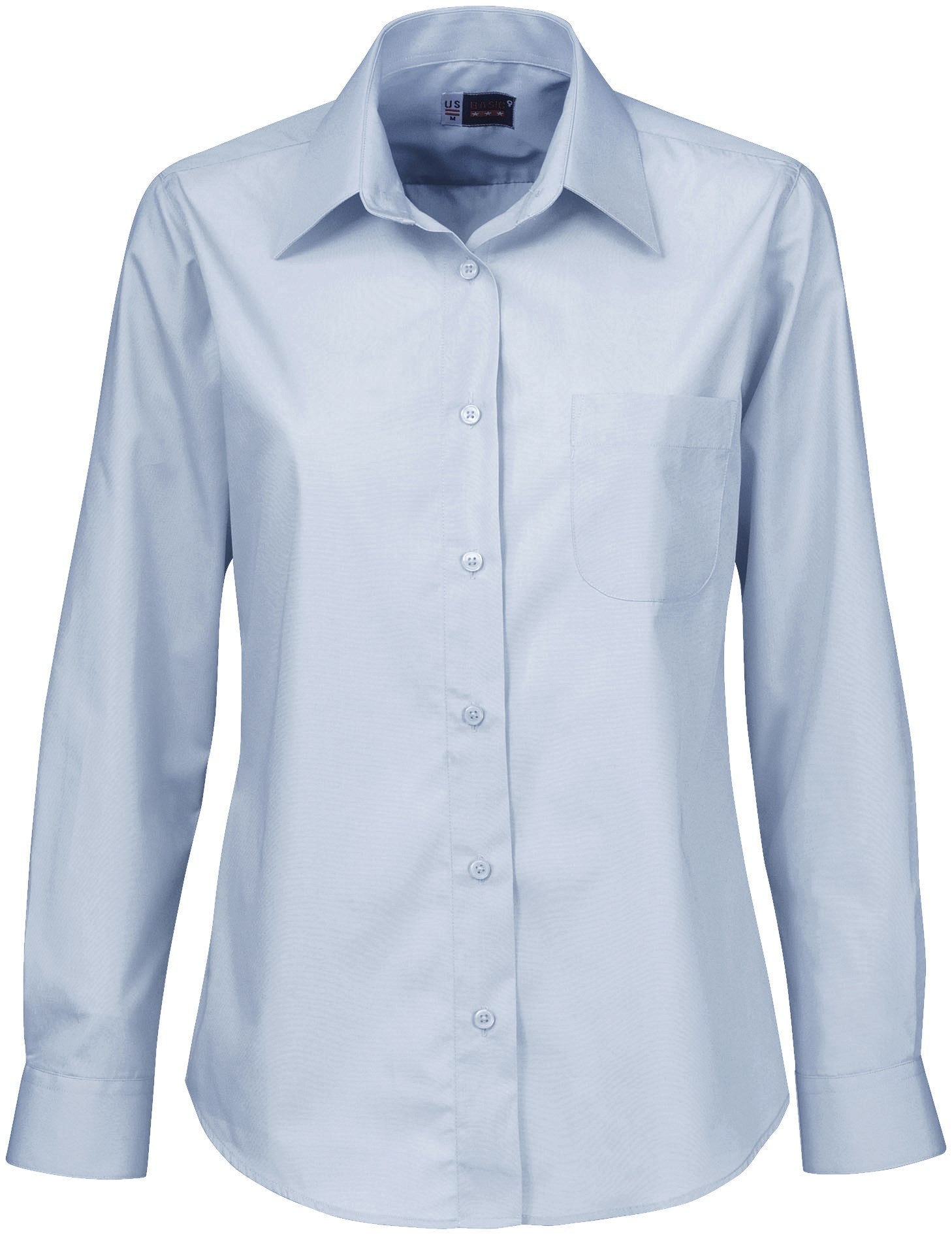 Ladies Long Sleeve Washington Shirt - Blue Only-L-Blue-BU