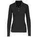 Ladies Long Sleeve Zenith Golf Shirt - White Only-L-Black-BL