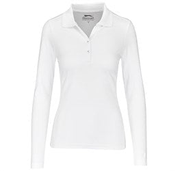 Ladies Long Sleeve Zenith Golf Shirt - White Only-L-White-W