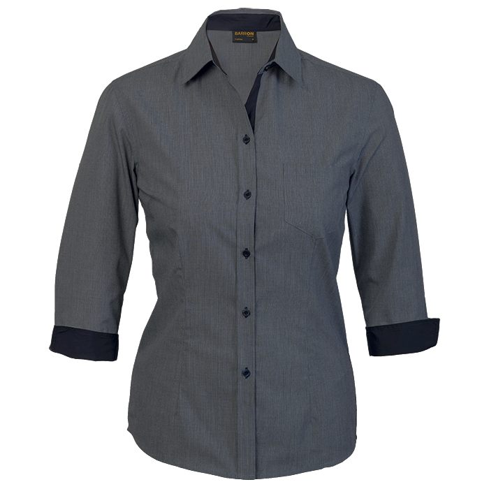 Ladies Madison Blouse Grey / SML / Regular - Shirts-Corporate