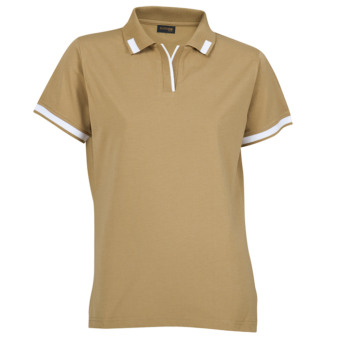 Ladies Matrix Golfer Khaki/White / XS / Regular - Golf Shirts