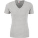 Ladies Michigan Melange V-Neck T-Shirt-L-Grey-GY