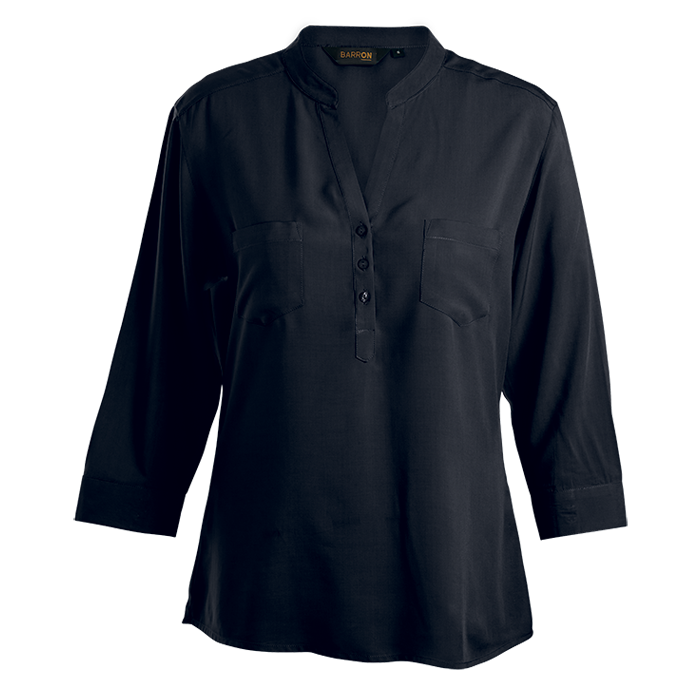 Ladies Oasis Blouse Black / SML / Last Buy - Shirts-Corporate