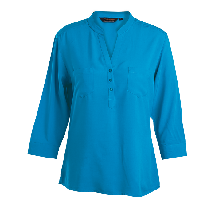 Ladies Oasis Blouse  Sapphire Blue / SML / Last Buy 