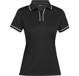 Ladies Osaka Golf Shirt-2XL-Black-BL