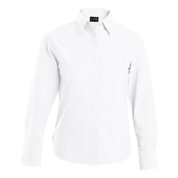 Ladies Oxford Blouse Long Sleeve - Shirts-Corporate