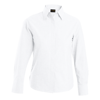 Ladies Oxford Blouse Long Sleeve  White / SML / 