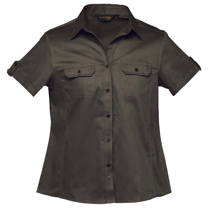 Ladies Plain Bush Shirt Safari / SML / Regular - 