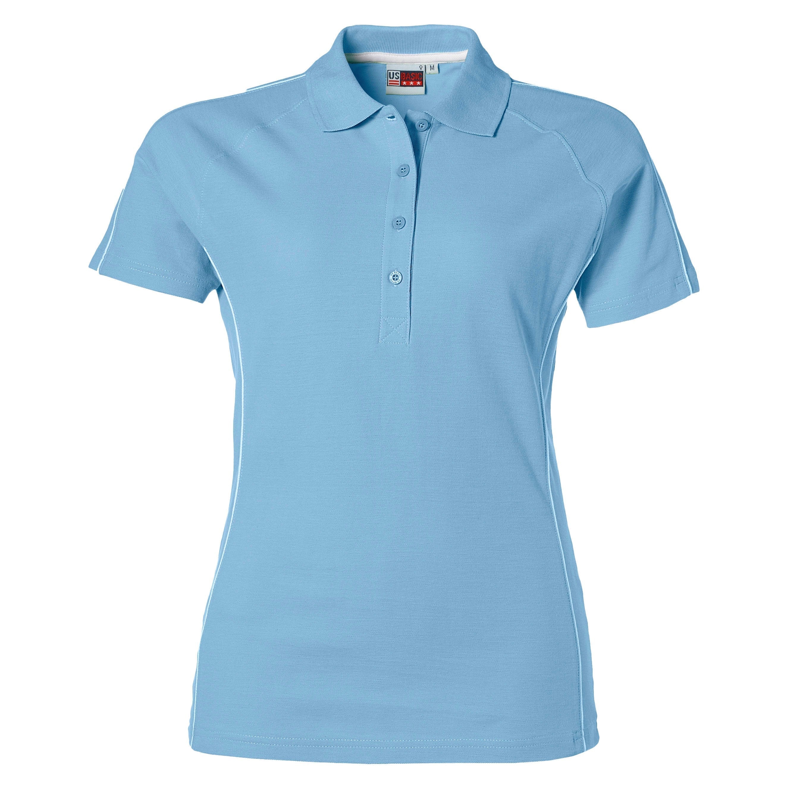 Ladies Pontiac Golf Shirt - Navy Only-2XL-Light Blue-LB