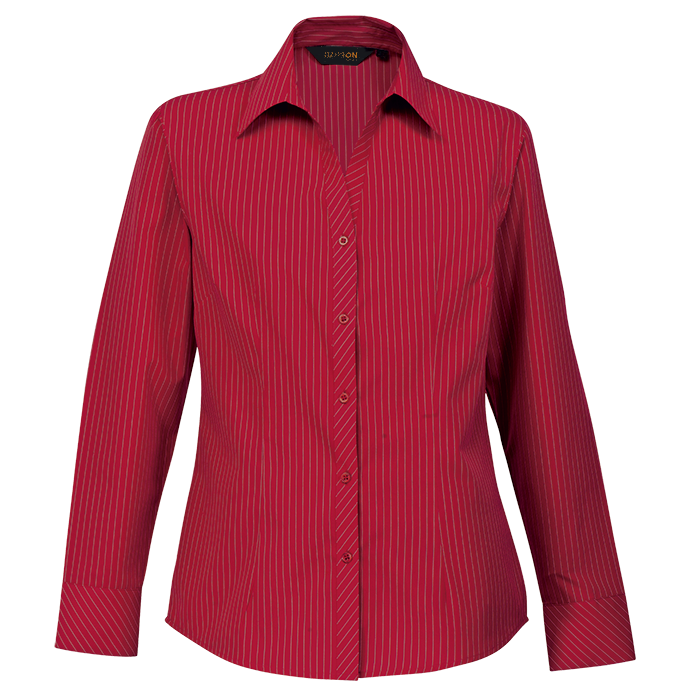 Ladies Quest Long Sleeve Blouse  Red/White / SML / 