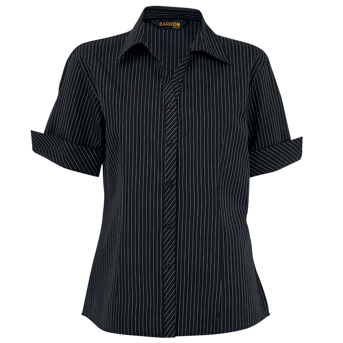 Ladies Quest Short Sleeve Blouse Black/White / SML / Regular - Shirts-Corporate