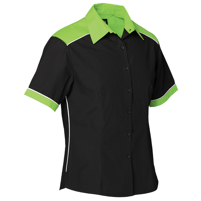 Ladies Racing Pit Shirt Lime/Black / SML / Regular - Shirts-Racing