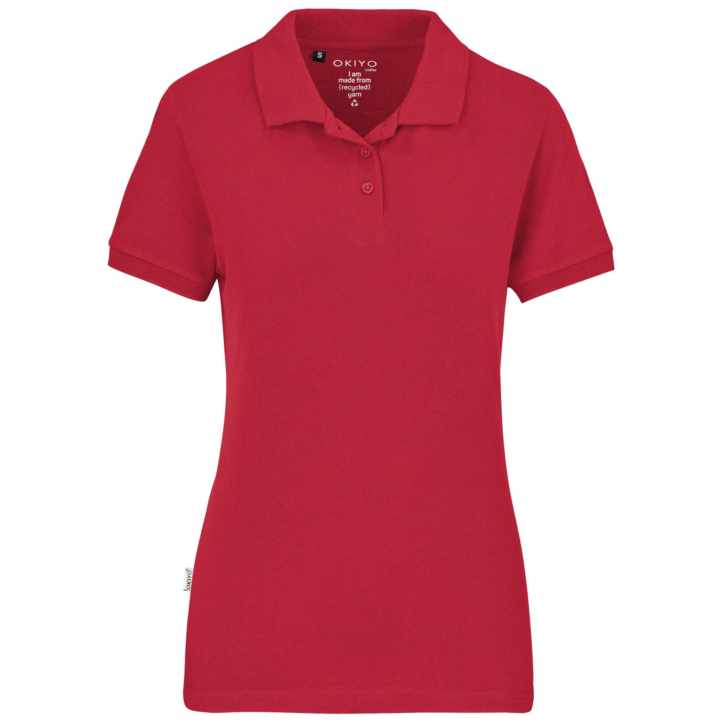 Ladies Recycled Golf Shirt L / Red / R