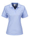 Ladies Resort Golf Shirt - White Only-L-Light Blue-LB